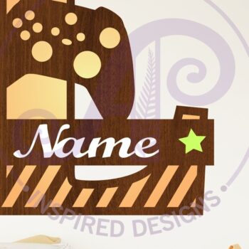 Intra απο ξύλο plywood  Χρώμα wenge 3mm-4mm πάχος - Gamer X κεφαλαίο μονόγραμμα Γράμμα L Δίασταση 30x20 cm INTRAFABR-69889401 - Image 1