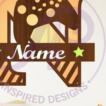 Intra απο ξύλο plywood  Χρώμα wenge 3mm-4mm πάχος - Gamer X Κεφάλαιο μονόγραμμα Γράμμα N Δίασταση 30x20 cm INTRAFABR-118731232 - Image 1