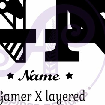 Intra απο ξύλο plywood  Χρώμα wenge 3mm-4mm πάχος - Gamer X Κεφάλαιο μονόγραμμα Γράμμα N Δίασταση 30x20 cm INTRAFABR-118731232 - Image 3