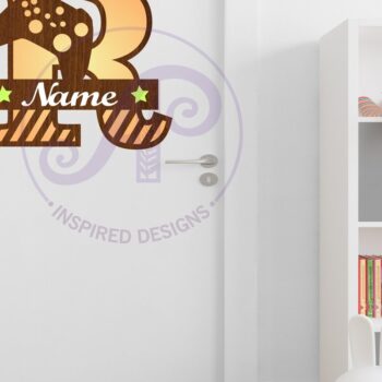 Intra απο ξύλο plywood  Χρώμα wenge 3mm-4mm πάχος - Gamer X κεφαλαίο μονόγραμμα Γράμμα R Δίασταση 30x20 cm INTRAFABR-112011601 - Image 2