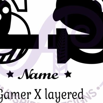 Intra απο ξύλο plywood  Χρώμα wenge 3mm-4mm πάχος - Gamer X κεφαλαίο μονόγραμμα Γράμμα S Δίασταση 30x20 cm INTRAFABR-105469481 - Image 3