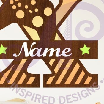 Intra απο ξύλο plywood  Χρώμα wenge 3mm-4mm πάχος - Gamer X Κεφάλαιο μονόγραμμα Γράμμα X Δίασταση 30x20 cm INTRAFABR-65105543 - Image 1