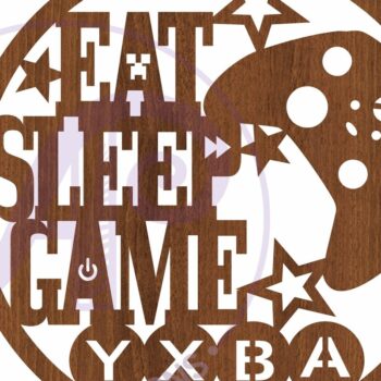 Intra απο ξύλο plywood  Χρώμα wenge 3mm-4mm πάχος - αποκοπής λέιζερ Gamer X Sign Δίασταση 30x20 cm INTRAFABR-65014749 - Image 3