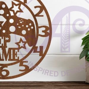 Intra απο ξύλο plywood  Χρώμα wenge 3mm-4mm πάχος - Gamer X Ρολόι τοίχου Files, Δίασταση 30x20 cm INTRAFABR-65014944