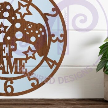 Intra απο ξύλο plywood  Χρώμα wenge 3mm-4mm πάχος - Gamer X Ρολόι τοίχου Files, Δίασταση 30x20 cm INTRAFABR-65014944 - Image 2