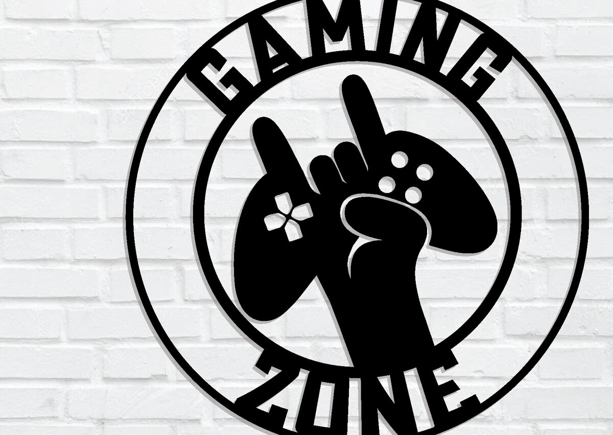 Intra απο ξύλο plywood  Χρώμα wenge 3mm-4mm πάχος - Gaming Zone Metal Sign, με λέιζερ Δίασταση 40x50 cm INTRAFABR-65105473