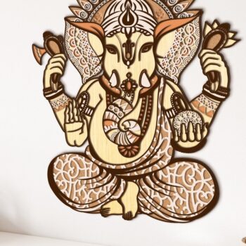 Intra απο ξύλο plywood  Χρώμα wenge 3mm-4mm πάχος - GANESHA για ή κοπή χαρτιού Δίασταση 14x18 cm INTRAFABR-67910274 - Image 7