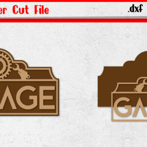 Intra απο ξύλο plywood  Χρώμα wenge 3mm-4mm πάχος - Garage Sign 3 - Vintage Sign Δίασταση 30x20 cm INTRAFABR-67909981