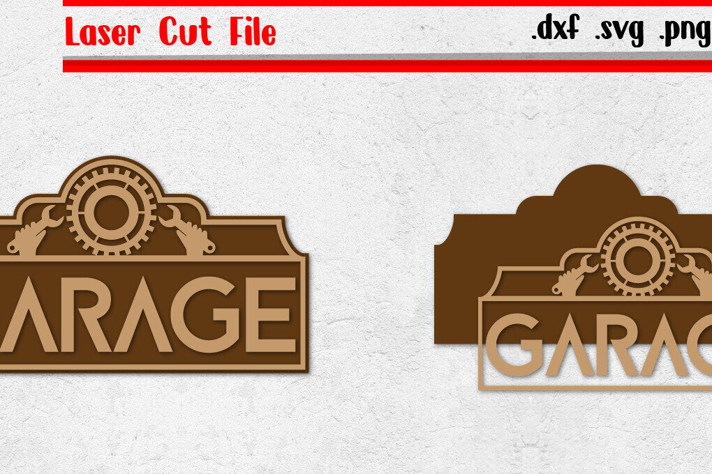 Intra απο ξύλο plywood  Χρώμα wenge 3mm-4mm πάχος - Garage Sign 3 - Vintage Sign Δίασταση 30x20 cm INTRAFABR-67909981