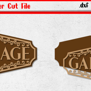 Intra απο ξύλο plywood  Χρώμα wenge 3mm-4mm πάχος - Garage Sign 4 - Vintage Sign Δίασταση 30x20 cm INTRAFABR-67910006 - Image 1