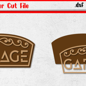 Intra απο ξύλο plywood  Χρώμα wenge 3mm-4mm πάχος - Garage Sign 5 - Vintage Sign Δίασταση 30x20 cm INTRAFABR-67910032