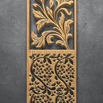 Intra απο ξύλο plywood  Χρώμα wenge 3mm-4mm πάχος - Κήπος Floral Panels Δίασταση 3600x7200 cm INTRAFABR-115988025 - Image 3