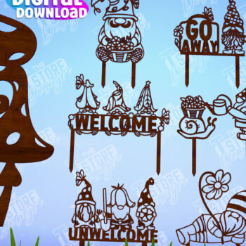 Intra απο ξύλο plywood  Χρώμα wenge 3mm-4mm πάχος - Δέσμη κοπής με λέιζερ διακόσμησης κήπου Gnome Δίασταση 20x20 cm INTRAFABR-68720687 - Image 1