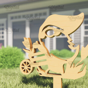 Intra απο ξύλο plywood  Χρώμα wenge 3mm-4mm πάχος - Garden Gnome. Πασσάλων Κήπου Δίασταση 30x20 cm INTRAFABR-85304649 - Image 1