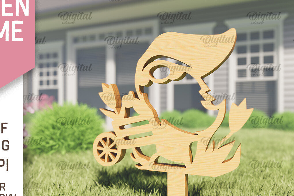 Intra απο ξύλο plywood  Χρώμα wenge 3mm-4mm πάχος - Garden Gnome. Πασσάλων Κήπου Δίασταση 30x20 cm INTRAFABR-85304649