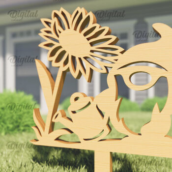 Intra απο ξύλο plywood  Χρώμα wenge 3mm-4mm πάχος - Garden Gnome. Πασσάλων Κήπου Δίασταση 30x20 cm INTRAFABR-88287214 - Image 1