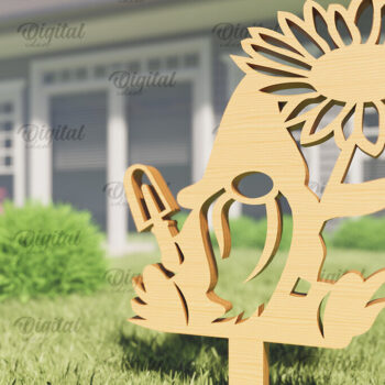 Intra απο ξύλο plywood  Χρώμα wenge 3mm-4mm πάχος - Garden Gnome. Πασσάλων Κήπου Δίασταση 30x20 cm INTRAFABR-88286902 - Image 1