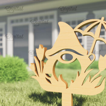 Intra απο ξύλο plywood  Χρώμα wenge 3mm-4mm πάχος - Garden Gnome. Πασσάλων Κήπου Δίασταση 30x20 cm INTRAFABR-88286993 - Image 1