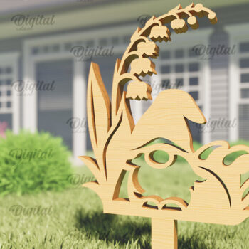 Intra απο ξύλο plywood  Χρώμα wenge 3mm-4mm πάχος - Garden Gnome. Πασσάλων Κήπου Δίασταση 30x20 cm INTRAFABR-88287166 - Image 1