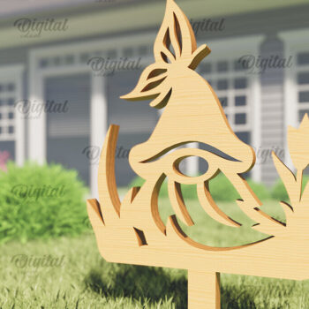 Intra απο ξύλο plywood  Χρώμα wenge 3mm-4mm πάχος - Garden Gnome. Πασσάλων Κήπου Δίασταση 30x20 cm INTRAFABR-88832361 - Image 1