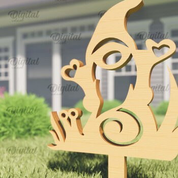 Intra απο ξύλο plywood  Χρώμα wenge 3mm-4mm πάχος - Garden Gnome. Πασσάλων Κήπου Δίασταση 30x20 cm INTRAFABR-88832443 - Image 1