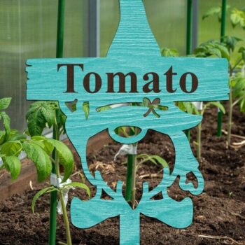 Intra απο ξύλο plywood Χρώμα wenge 3mm-4mm πάχος - Μαρκαδόροι Garden Gnomes - Κόψιμο με λέιζερ πασσάλους Δίασταση 30x20 cm INTRAFABR-119208802 - Image 2