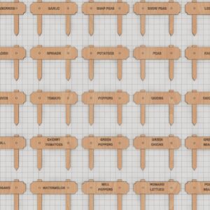 Intra απο ξύλο plywood  Χρώμα wenge 3mm-4mm πάχος - Μαρκαδόροι κήπου Πρότυπα Glowforge Δίασταση 30x20 cm INTRAFABR-119663774