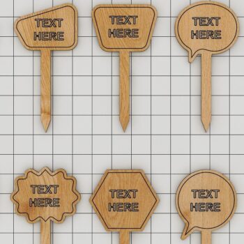 Intra απο ξύλο plywood  Χρώμα wenge 3mm-4mm πάχος - Πακέτο πασσάλων φυτών μαρκαδόρων κήπου Δίασταση 30x20 cm INTRAFABR-119664179 - Image 3