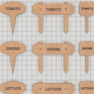 Intra απο ξύλο plywood  Χρώμα wenge 3mm-4mm πάχος - Σετ πασσάλων φυτών κήπου / Μαρκαδόροι φυτών Δίασταση 30x20 cm INTRAFABR-67987594