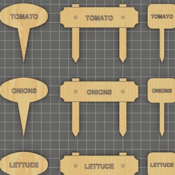 Intra απο ξύλο plywood  Χρώμα wenge 3mm-4mm πάχος - Σετ πασσάλων φυτών κήπου / Μαρκαδόροι φυτών Δίασταση 30x20 cm INTRAFABR-67987594 - Image 2