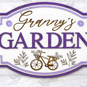 Intra απο ξύλο plywood  Χρώμα wenge 3mm-4mm πάχος - πινακίδα κήπου. Σημάδι γιαγιάς Δίασταση 30x20 cm INTRAFABR-68043236