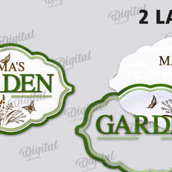 Intra απο ξύλο plywood Χρώμα wenge 3mm-4mm πάχος - πινακίδα κήπου. Mama's Sign Δίασταση 30x20 cm INTRAFABR-67987583 - Image 2