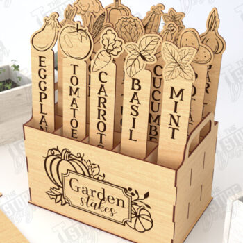 Intra απο ξύλο plywood  Χρώμα wenge 3mm-4mm πάχος - Σετ πασσάλων κήπου | Δείκτης φυτών | CNC Δίασταση 20x20 cm INTRAFABR-115879134 - Image 1