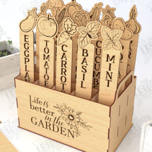 Intra απο ξύλο plywood  Χρώμα wenge 3mm-4mm πάχος - Σετ πασσάλων κήπου | Δείκτης φυτών | CNC Δίασταση 20x20 cm INTRAFABR-115879191