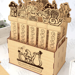 Intra απο ξύλο plywood  Χρώμα wenge 3mm-4mm πάχος - Σετ πασσάλων κήπου | Δείκτης φυτών | CNC Δίασταση 20x20 cm INTRAFABR-115879285