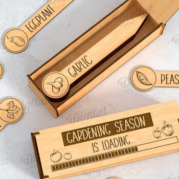 Intra απο ξύλο plywood  Χρώμα wenge 3mm-4mm πάχος - Garden Stakes with Boxes Bundle Lasercut Δίασταση 30x20 cm INTRAFABR-123641539 - Image 2