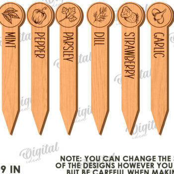 Intra απο ξύλο plywood  Χρώμα wenge 3mm-4mm πάχος - Garden Stakes with Boxes Bundle Lasercut Δίασταση 30x20 cm INTRAFABR-123641539 - Image 3