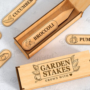 Intra απο ξύλο plywood  Χρώμα wenge 3mm-4mm πάχος - Garden Stakes with Boxes Bundle Lasercut Δίασταση 30x20 cm INTRAFABR-123641539 - Image 6