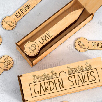 Intra απο ξύλο plywood  Χρώμα wenge 3mm-4mm πάχος - Garden Stakes with Boxes Bundle Lasercut Δίασταση 30x20 cm INTRAFABR-123641539 - Image 8