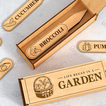 Intra απο ξύλο plywood  Χρώμα wenge 3mm-4mm πάχος - Garden Stakes with Boxes Bundle Lasercut Δίασταση 30x20 cm INTRAFABR-123641539 - Image 10