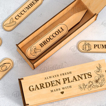 Intra απο ξύλο plywood  Χρώμα wenge 3mm-4mm πάχος - Garden Stakes with Boxes Bundle Lasercut Δίασταση 30x20 cm INTRAFABR-123641539 - Image 12