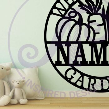 Intra απο ξύλο plywood  Χρώμα wenge 3mm-4mm πάχος - με λαχανικά κήπου Δίασταση 30x20 cm INTRAFABR-28120133 - Image 2