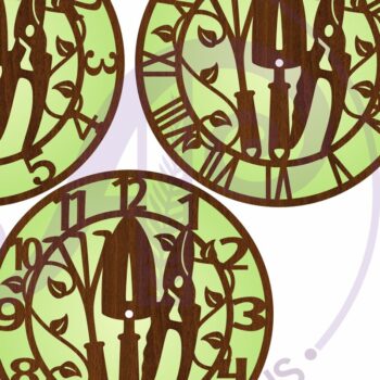 Intra απο ξύλο plywood  Χρώμα wenge 3mm-4mm πάχος - με λέιζερ ρολόι τοίχου Gardeners Δίασταση 30x20 cm INTRAFABR-28120148 - Image 4