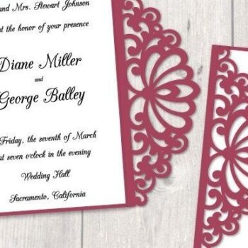 Intra απο ξύλο plywood  Χρώμα wenge 3mm-4mm πάχος - Προσκλητήριο γάμου Gate Lotus Flower Δίασταση 5x7 cm INTRAFABR-119207935 - Image 2