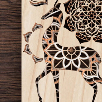 Intra απο ξύλο plywood Χρώμα wenge 3mm-4mm πάχος - Γαζέλα Πολυστρωματική Μάνταλα Δίασταση 30x30 cm INTRAFABR-119418461 - Image 2