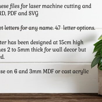 Intra απο ξύλο plywood 3mm-4mm πάχος - Πακέτο γραμμάτων αλφαβήτου Gear Steampunk Δίασταση 30x20 cm INTRAFABR-82035265 - Image 6
