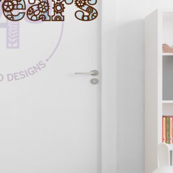 Intra απο ξύλο plywood Χρώμα wenge 3mm-4mm πάχος - Γράμμα αλφαβήτου θήκης Gear Steampunk Lowe Δίασταση 30x20 cm INTRAFABR-67349154 - Image 3