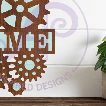 Intra απο ξύλο plywood  Χρώμα wenge 3mm-4mm πάχος - Gears Name Sign Δίασταση 30x20 cm INTRAFABR-95353042 - Image 1