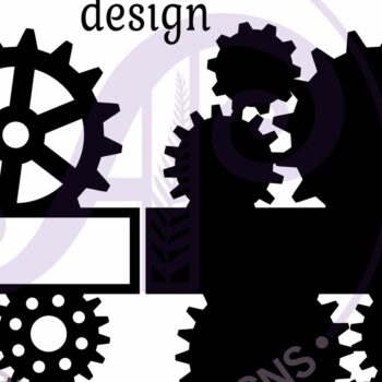 Intra απο ξύλο plywood  Χρώμα wenge 3mm-4mm πάχος - Gears Name Sign Δίασταση 30x20 cm INTRAFABR-95353042 - Image 4