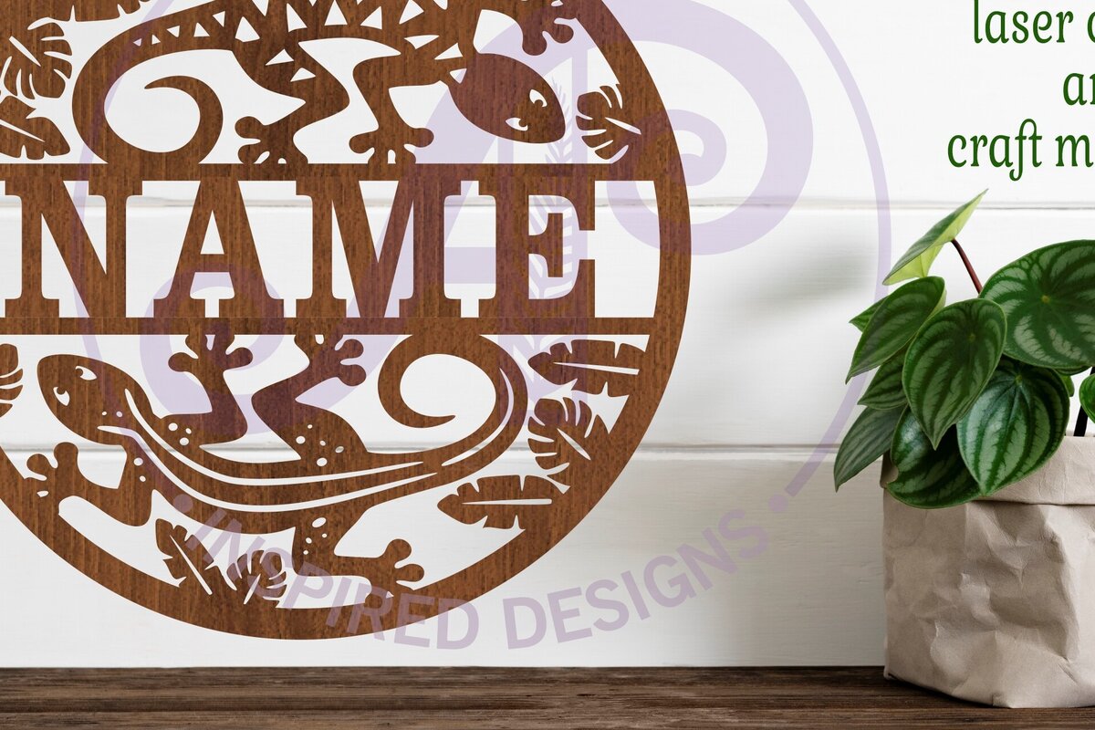 Intra απο ξύλο plywood  Χρώμα wenge 3mm-4mm πάχος - Gecko Wall Personalized Sign Laser Δίασταση 30x20 cm INTRAFABR-114929101